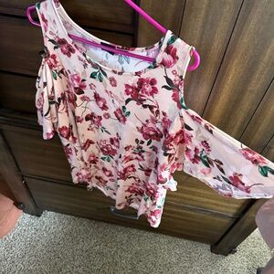 Pink Floral Spring Blouse